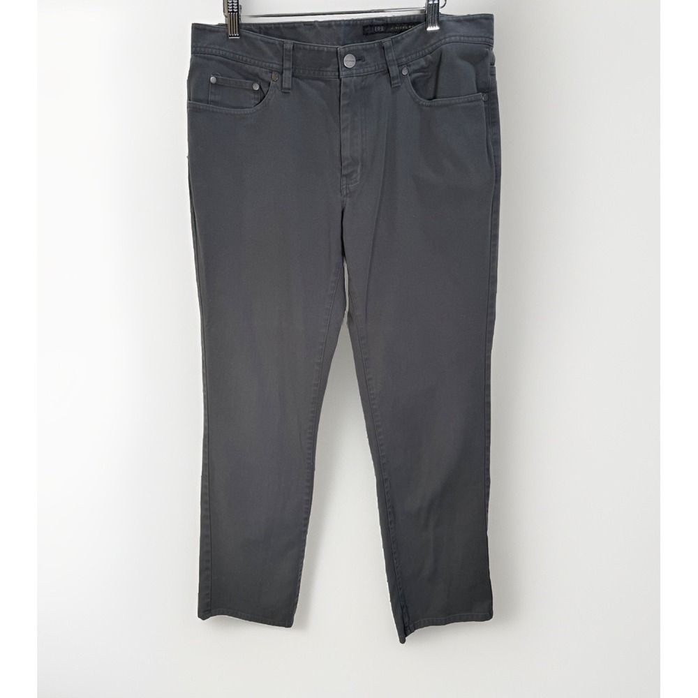 J Hilburn Pants Men's Gray 5 Pocket Twill Cotton Stretch Sz 33 x 30 Classic Golf